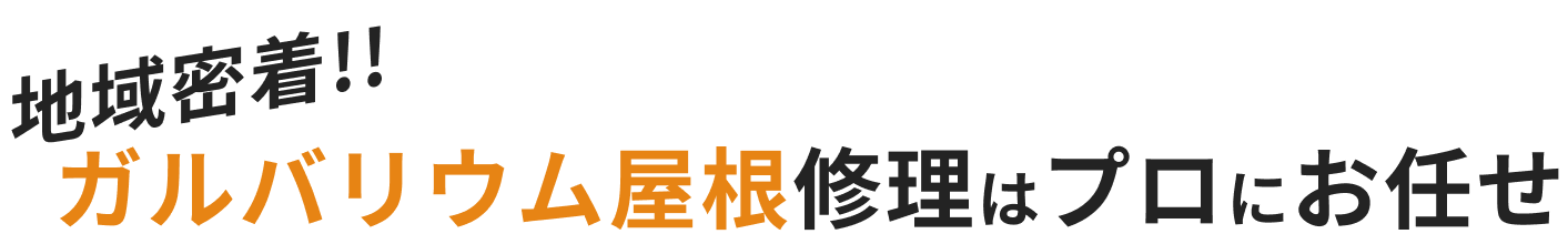 地域密着!!ガルバリウム屋根の修理はプロにお任せ